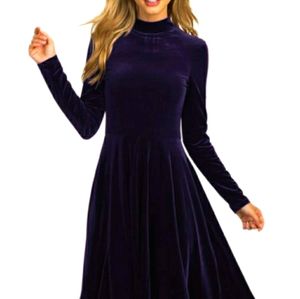 Womens Velvet Midi Dresses